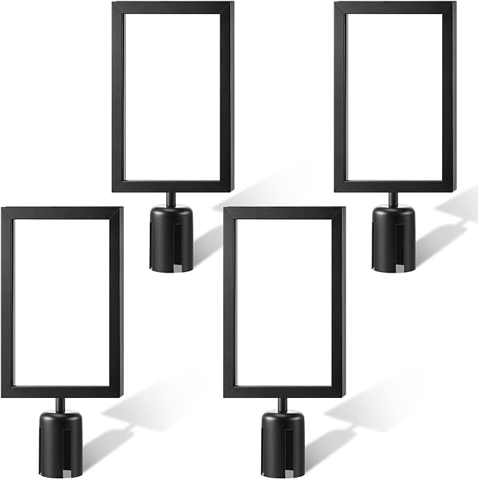 Taiyin 4 Pcs Stanchion Sign Holder Double Sided Sign Frame by Taiyin