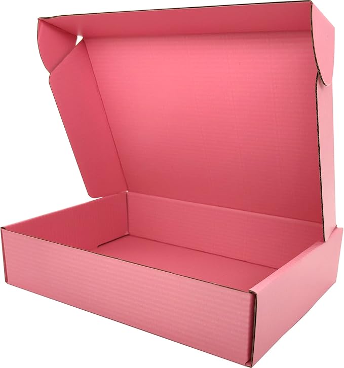 Small Pink Shipping Boxes for Small Business Pack of 25-9x6x2 inches Cardboard - Image 3