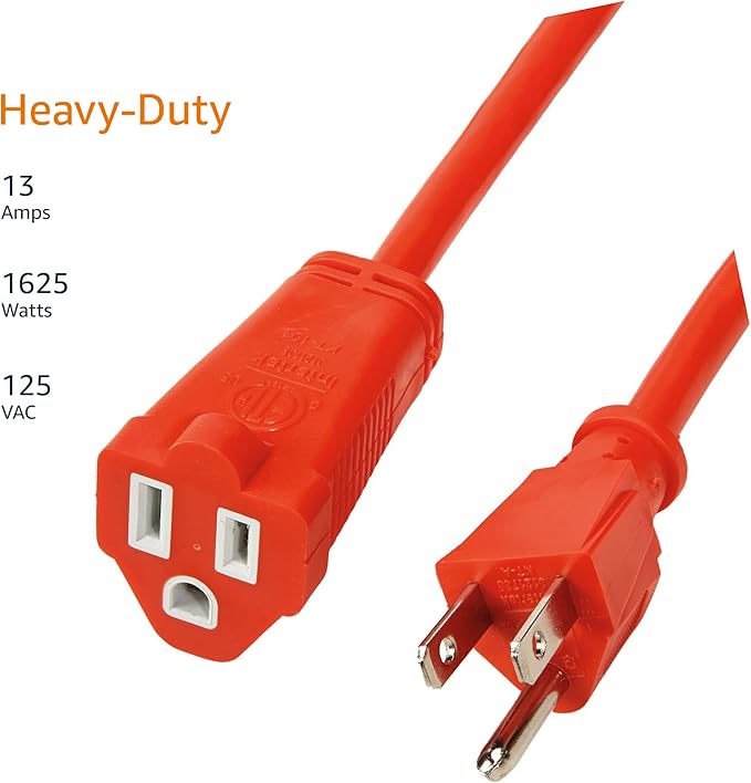 Amazon Basics 50 foot 3-Prong Vinyl Indoor/Outdoor Extension Cord - Image 2