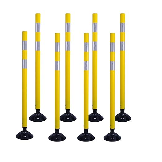 BESEA 8PCS 48" Traffic Delineator Posts by BeSea