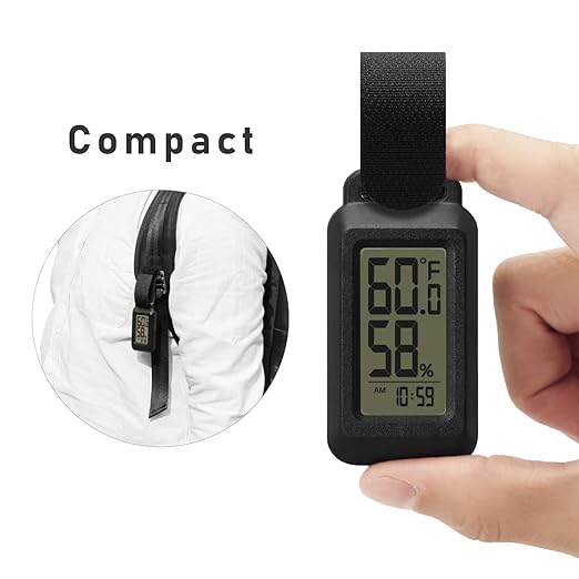 Dretec Portable Digital Thermometer Hygrometer Splash Proof IPX4 Clock Function - Image 3