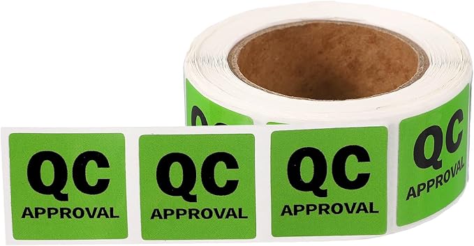 PATIKIL 360 Pcs 1 Roll QC Approval Labels, 1 Inch Square Inventory Control by PATIKIL