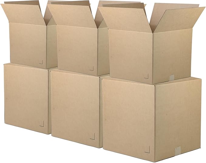 The Boxery Moving Boxes 15-Pack Larger | 20x20x20 inch Brown/Kraft Corrugated by TheBoxery