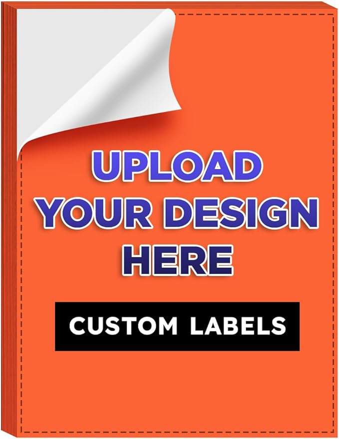 Custom Bright Neon Color Labels, Print Your Own Stickers, Upload Your Design by SSuperfinePrinting