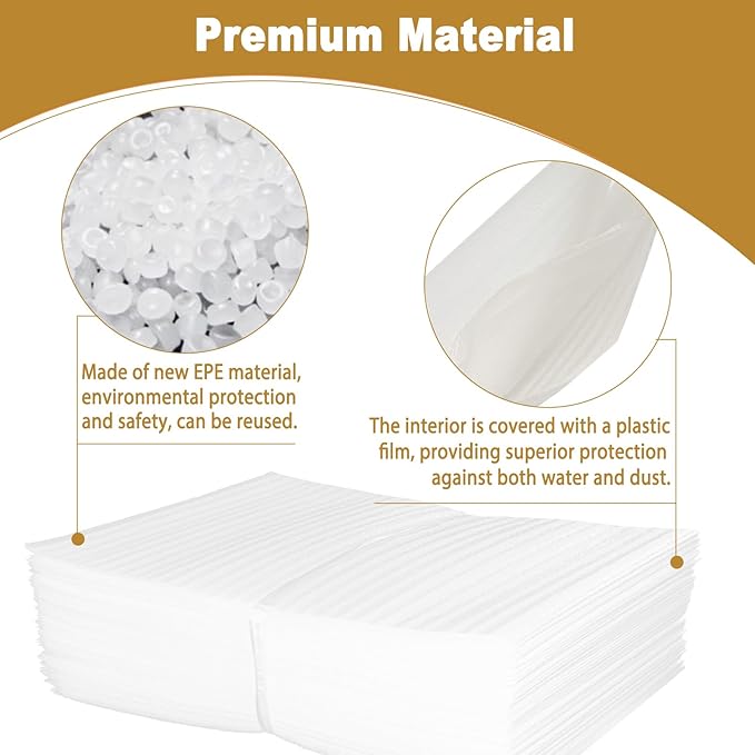 50 Pack 8''x12'' Cushion Foam Pouches, Moving Supplies - Image 5