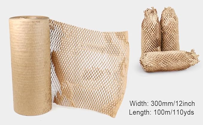 BOMEI PACK Honeycomb Packing Paper Wrap 12"x 328' Recycled Bubble Cushioning - Image 3