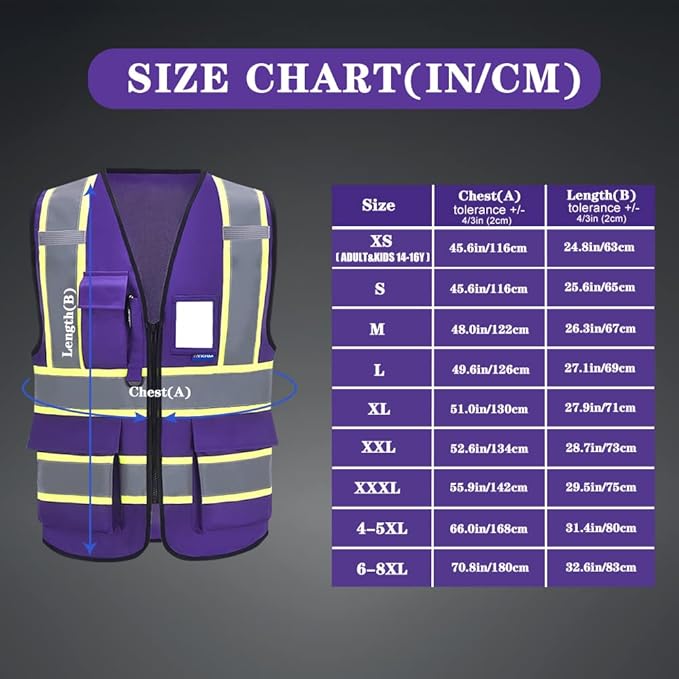 AYKRM Custom Logo Personalised Printed High Visibility Reflective 2 two tone - Image 5