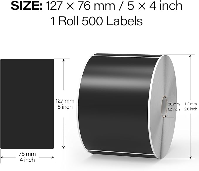 500 Pcs Rectangle Inventory Stickers Vinyl 3 × 5 Inch Moving Labels - Image 2