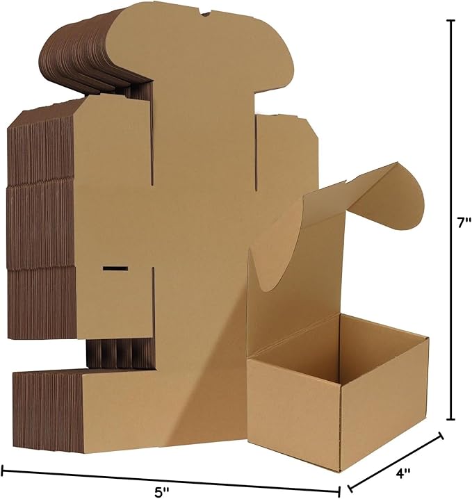 HORLIMER 7x5x4 inches Shipping Boxes Set of 50 - Image 9