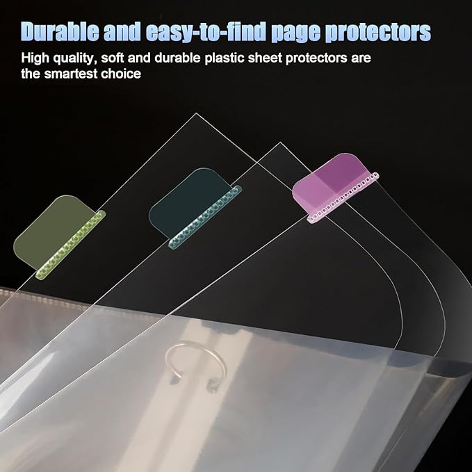 HABGP 96Pcs/12 Set Clear Binder Sheet Protectors - Image 6