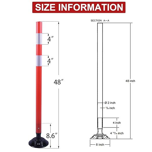 48" Traffic Cones 8-Pack with Heavy-Duty Spring Base - Image 7