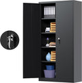 Black Metal Storage Cabinet by Waqiv
