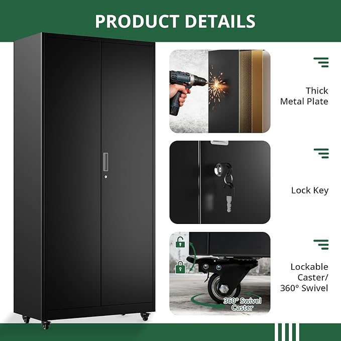 Synorla Metal Storage Cabinet - Image 5