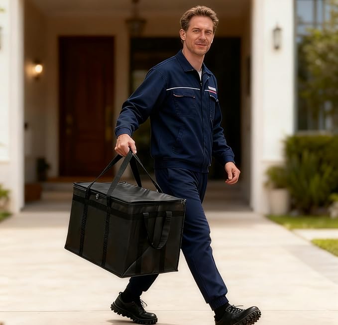 Insulated Bags for Food Delivery, XXXL Pizza Delivery Bags for Hot and Cold Food - Image 7