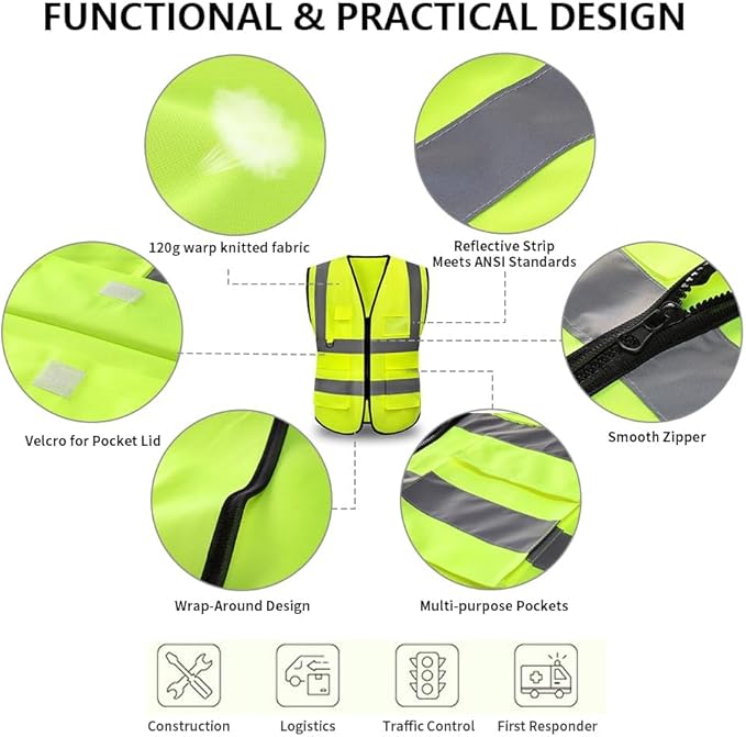 High Reflective Safety Vest for Men Women Breathable - Image 4