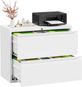 INTERGREAT Lateral File Cabinet 2 Drawer, Metal 2 Drawer White Filing Cabinet by INTERGREAT
