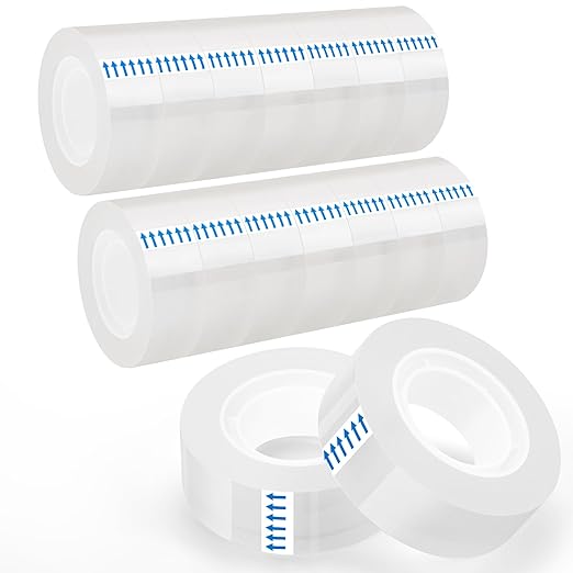 OWLKELA 16 Rolls Transparent Tape Refills, All-Purpose Transparent Glossy Tape by OWLKELA