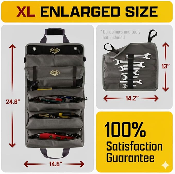 The Ryker Bag Customized Black Pro Tool Roll - Image 3