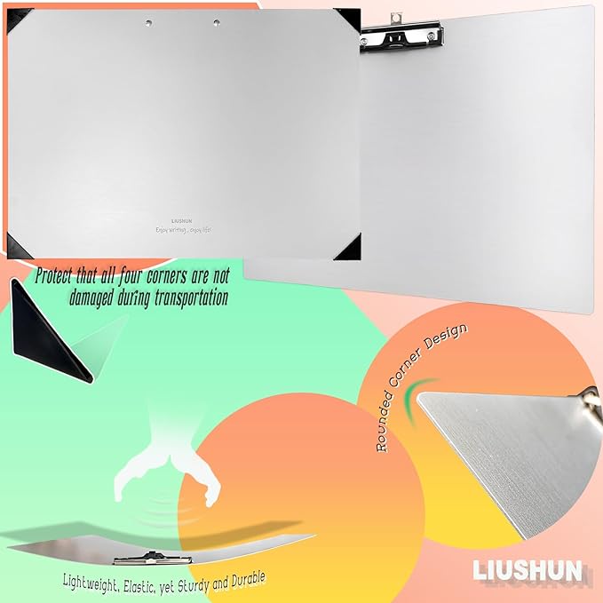 Aluminum 11x17 Clipboard A3 Metal Stainless Hangable Clipboards - Image 3