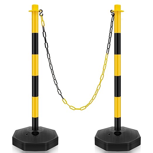 Konohan 2 Sets 34 Inch Parking Cone Delineators Post Traffic Cone Plastic by Konohan
