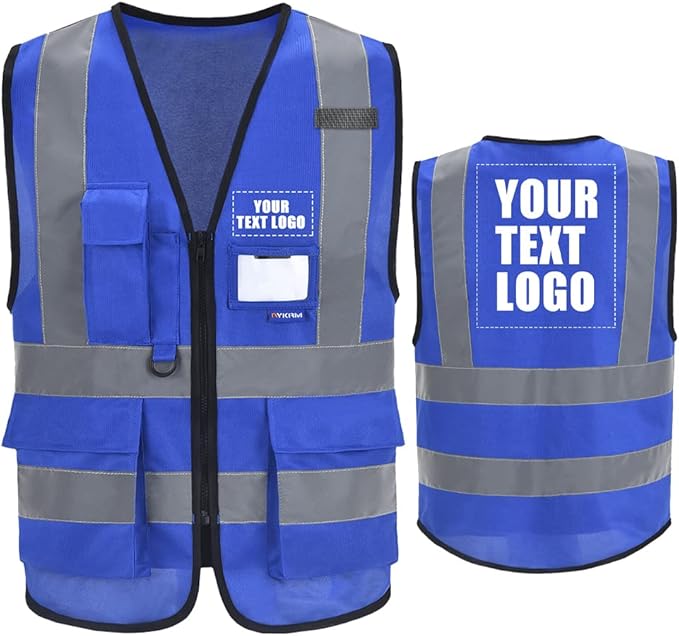 A-SAFETY High Visibility Reflective Safety Vest Customize Logo by A-SAFETY