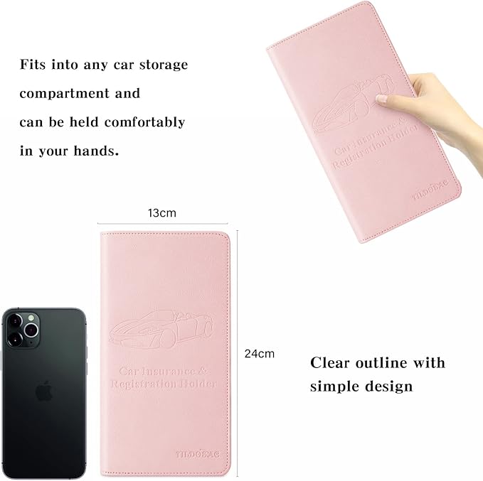 2Pack Leather Car Registration and Insurance Card Holder, Car Document Holder - Image 2