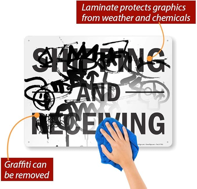 "Shipping And Receiving" Sign By SmartSign | 18" x 24" Aluminum - Image 2