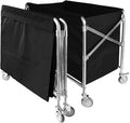 Commercial Laundry Cart with Wheels Heavy Duty Collapsible Laundry Baskets 12 by CXWAWSZ