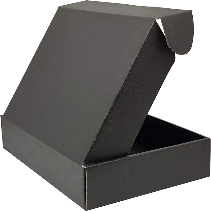 Small Black Shipping Boxes for Small Business Pack of 25-8x5.5x1.6 inches - Image 4