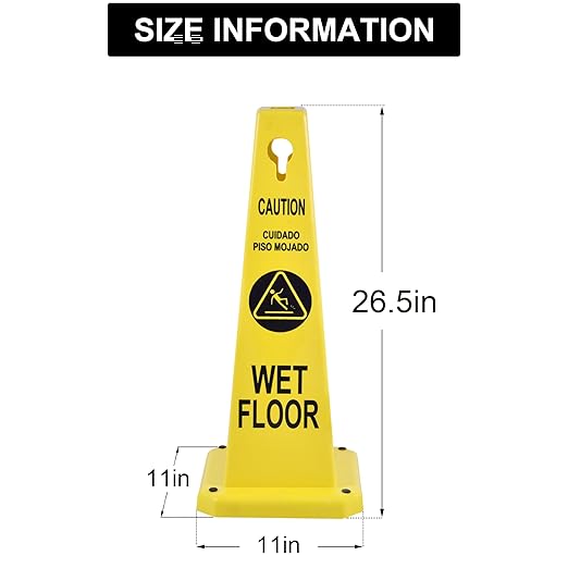 OrangeStar 8-Pack Wet Floor Caution Cones - Image 7