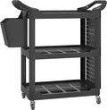 HOMCOM 3 Tier Utility Cart on Wheels, Rolling Tool Storage by HOMCOM