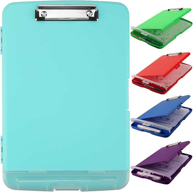 SFLHHDM Clipboard with Storage, Clip Boards 8.5x11, Plastic Clipboards with Pen by SFLHHDM