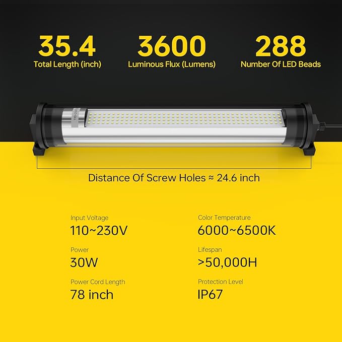IP67 30W Explosion Proof Lights LED Machine Light Work Tube Industrial Lighting - Image 2