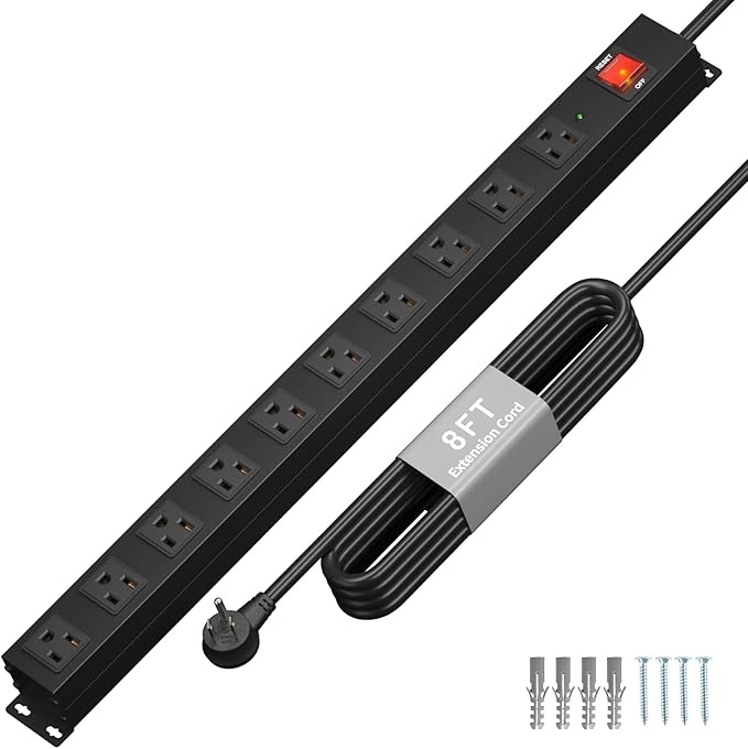 KF 10 Outlet Heavy Duty Power Strip by KF