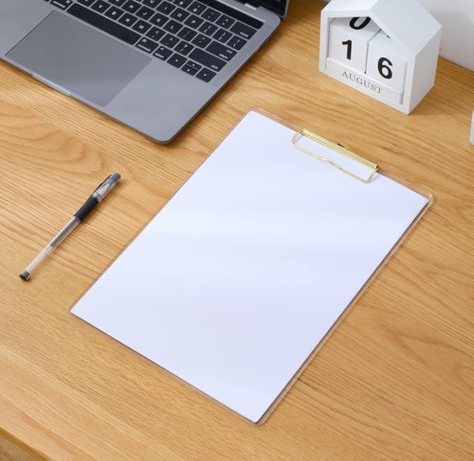 JIARI 2 Pack Clear Acrylic Office Clipboard A4 Letter Size 8.6" x 12.2" - Image 4