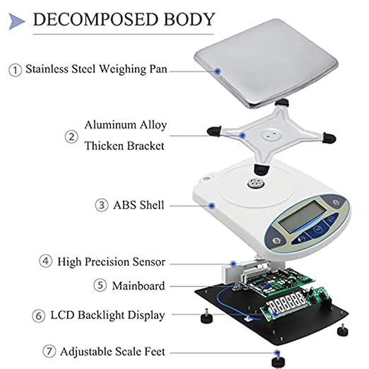 CGOLDENWALL Lab Scale 10kgx0.1g Digital Precision Scale Electronic Balance - Image 6