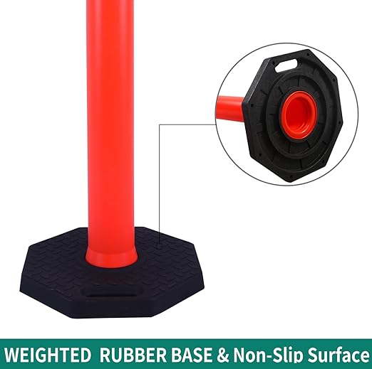 6PACK BESEA Traffic Delineators Cone 42”High Orange Traffic Safety Delineator - Image 8