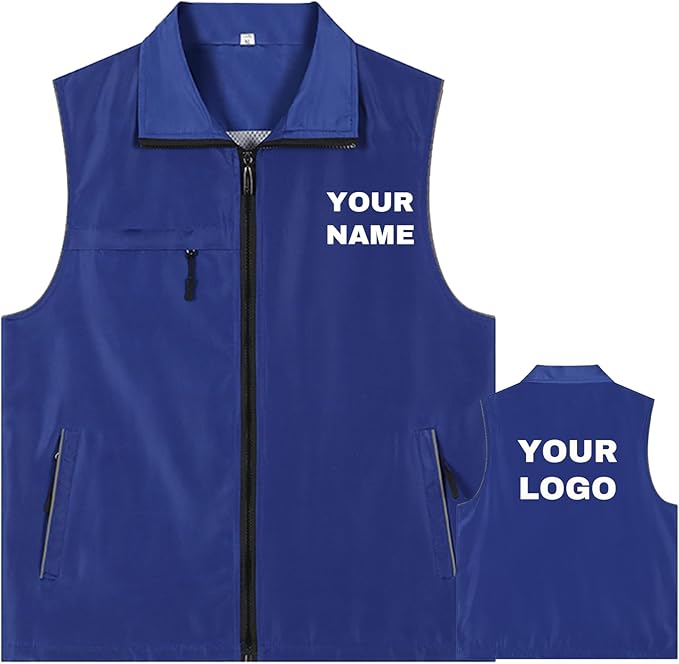 YOWESHOP Lightweight Zip-Up Safety Vest by YOWESHOP