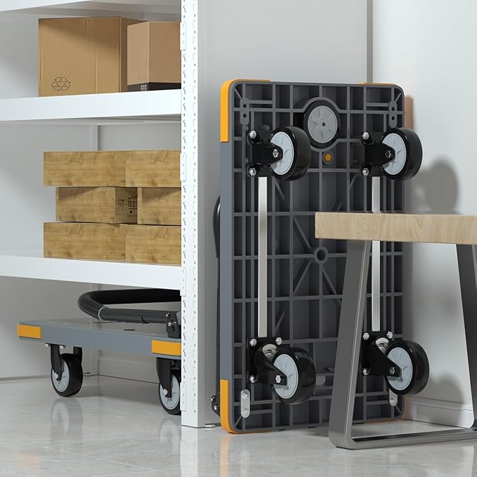 WUD Push Cart, Folding Mobile Platform Trolley, Thickened and Reinforced - Image 4