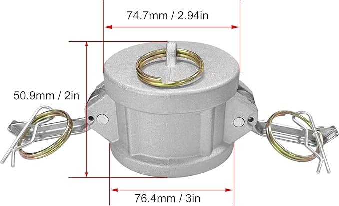 2PCS Cam and Groove Fitting, Type DC, - Image 6
