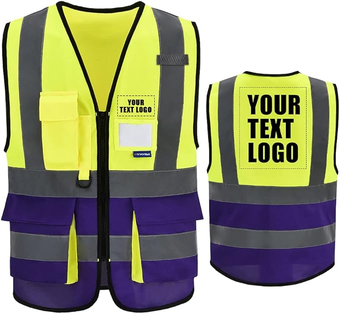 A-SAFETY High Visibility Reflective Safety Vest Customize Logo by A-SAFETY