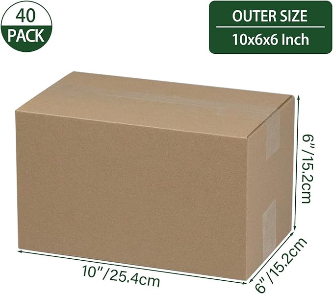 10x6x6 Inches Shipping Boxes Set of 40 - Image 2