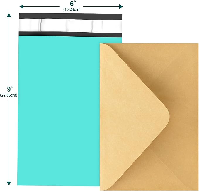 120PC Poly Mailers 6x9 Inch Teal Shipping Envelopes Bags Shipping Bags - Image 2