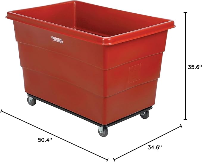 Global Industrial 20 Bushel Plastic Bulk Box Truck, Steel Chassis Base - Image 10