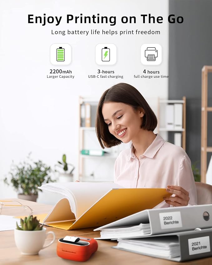 Phomemo M220 Label Maker, New Flagship Barcode Printer, 3.14 '' Bluetooth - Image 7