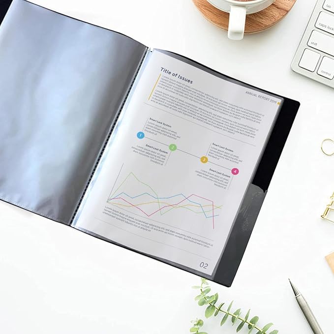 PERFORMORE Presentation Folder, 24 Pocket Presentation Display Book - Image 6