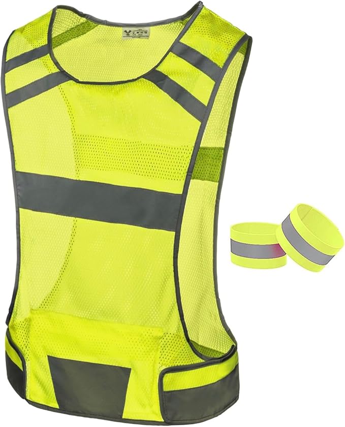 Mesh Reflective Vest with Inside Pocket by 247Viz