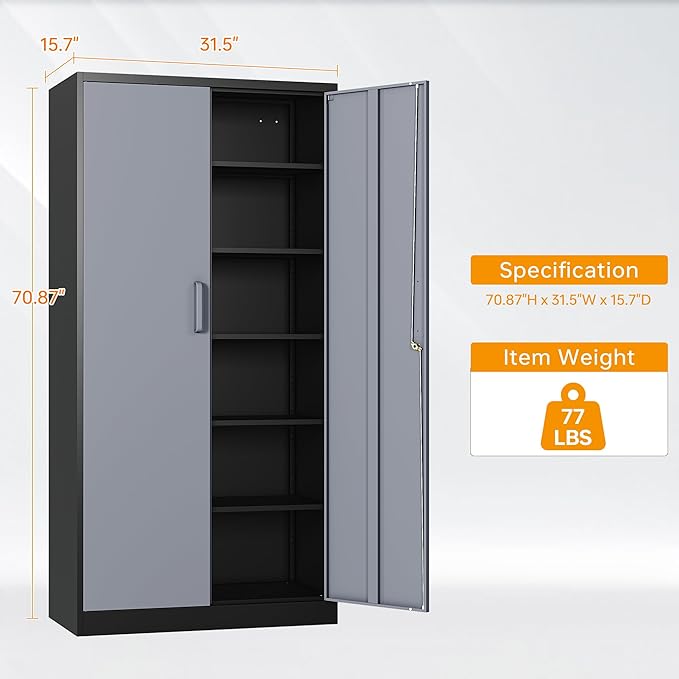 STANI Metal Garage Storage Cabinet - Image 3