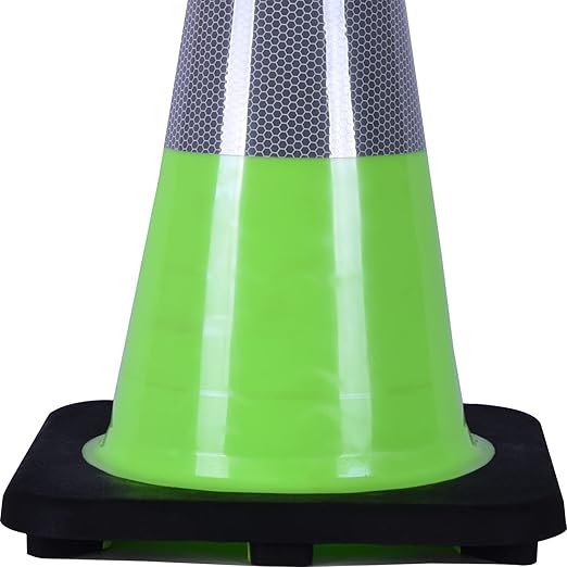 BESEA 6Pack 18" inch Traffic Cones Green Safety Cones PVC Construction Cones - Image 8