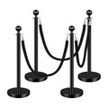 4PCS Black Stainless Steel Stanchions by Unknown
